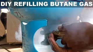 How to Refill Gas Butane  DIY REFILLING BUTANE GAS [upl. by Hanimay]