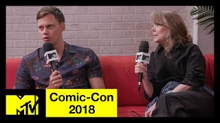 Bill Skarsgård and Sissy Spacek on Castle Rock Stephen King amp More  ComicCon 2018  MTV [upl. by Haughay]