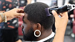 FULL LENGTH 26min HAIRCUT TUTORIAL DROP FADE BEARD TRIM [upl. by Salas169]