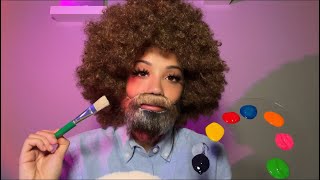 ASMR Bob Ross Paints You with Edible Paint 🎨 [upl. by Hastie]