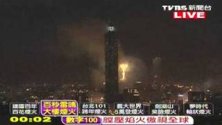 Huge Fireworks Display Marks Centennial Celebrations at Taipei 101Full Version [upl. by Anelrahs]