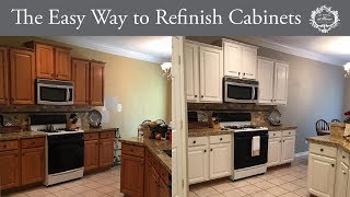 The Easy Way to Refinish Kitchen Cabinets [upl. by Sorodoeht246]