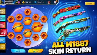 All M1887 Skin Return Event🥳🤯  free fire new event  Ff New Event Upcoming events in free fire [upl. by Dulcle]