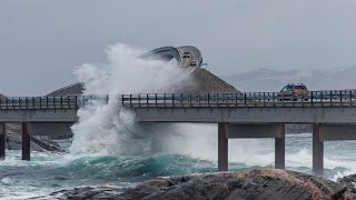 Experience the Atlantic Ocean Road during a heavy winter storm [upl. by Sanger935]