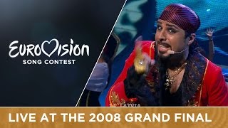 Pirates Of The Sea  Wolves Of The Sea LIVE  Latvia 🇱🇻  Grand Final  Eurovision 2008 [upl. by Nilek]