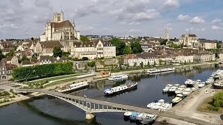 Auxerre France • Auxerre Cathedral  European Waterways [upl. by Hadleigh]