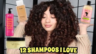 12 SHAMPOOS FOR CURLY HAIR Clarifying Sulfatefree Sulfate Cowash  Drugstore amp High End [upl. by Aneeles]