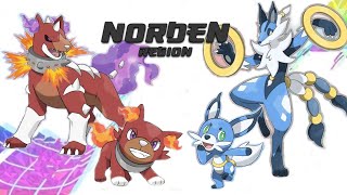 Complete Fakedex  Norden Fakemon Region Gen 9 Pokemon Light and Dark [upl. by Humpage]