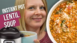 THE BEST Instant Pot LENTIL Soup Recipe  NO Sauteing [upl. by Tandi]