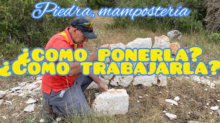 Como trabajar la piedra y hacer muro de mampostería Tutorial completo [upl. by Neyrb]