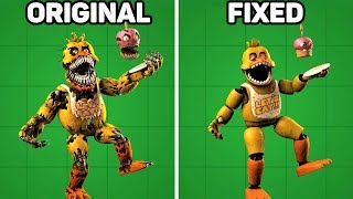 Fixed VS Original Animatronics in Five Nights at Freddys 1 [upl. by Cotsen461]