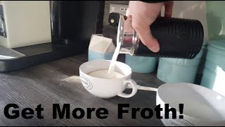 How to Get More Froth from Your Nespresso Coffee Aeroccino  Nespresso tips and help [upl. by Laban]