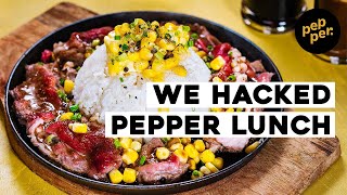 Pepper Lunch Beef Pepper Rice Recipe How to Make the Sizzling Plate at Home  Food Hack • Pepperph [upl. by Zacharie]