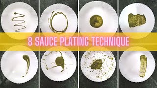 8 Sauce Plating Technique  Simple Techniques for saucepuree  by Chef Prakhar [upl. by Cyrus66]