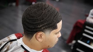 HAIRCUT TUTORIAL BEST 360 WAVE BURST TAPER IVE DONE SO FAR [upl. by Riordan]