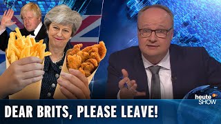 Brexit deal or no deal German political comedy quotheute showquot English subtitles [upl. by Adnoryt]