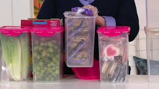 LocknLock 4 piece Tall Canister Storage Set on QVC [upl. by Blakely982]