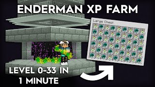 Minecraft Enderman 1 Hit Farm  Super Fast XP [upl. by Yarezed774]