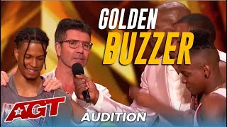 NY Subway WAFFLE Dance Crew BLOW UP The Stage Get Simon Cowells GOLDEN BUZZER [upl. by Ecirted]