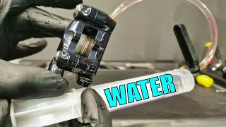 Easy Way To Remove Pistons From Hydraulic Brake Caliper On Bicycle [upl. by Nawd]