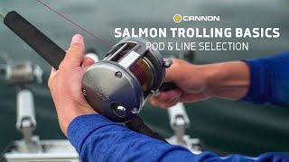 Salmon Trolling Basics  Rod and Line Recommendations [upl. by Bonni696]