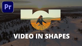 How to place VIDEO inside of a SHAPE object in Adobe Premiere Pro Tutorial [upl. by Aronson]