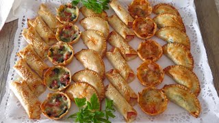 Canapés Empanadillas y tartaletas al horno 6 recetas económicas fáciles y rápidas [upl. by Noelyn]