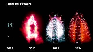 Taipei 101 fireworks over the years [upl. by Yengac80]