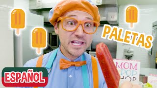 Blippi hace paletas de frutas  Aprenda a comer saludablemente para los niños  Videos educativos [upl. by Naimaj]