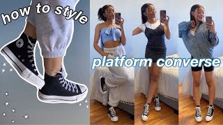 how to style converse  8 outfit ideas for platform converse [upl. by Brent]