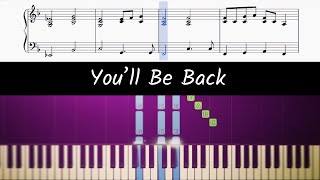 How to play piano part of Youll Be Back from Hamilton [upl. by Neyuh]