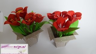 OrigamiBlumentopf mit Blumen [upl. by Hillery707]