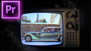 Adobe Premiere Pro Tutorial Retro vintage film effect in TV screen [upl. by Oicafinob]