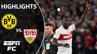 Stuttgart vs Borussia Dortmund  Bundesliga Highlights  ESPN FC [upl. by Maroj]