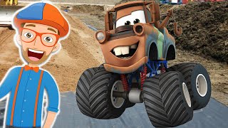 Camiones Monstruos Blippi Spanish [upl. by Walburga]