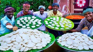 1000 IDLI with MUTTON KULAMBU  Best Combination Village Recipes  1000 Idlis Cooking in Village [upl. by Gile]