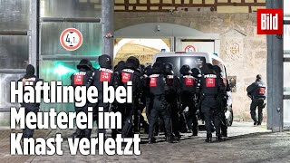 Gefängnismeuterei Polizei stürmt Knast in Thüringen  JVA Untermaßfeld [upl. by Adnaerb]