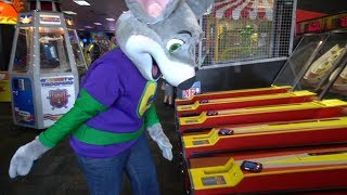 Chuck E Cheese Plays Skee Ball [upl. by Neuberger]